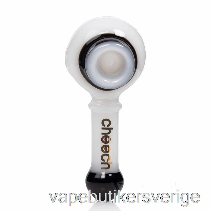 Vape Sverige Cheech Glas Dubbel Sked Pipe Svart/vit